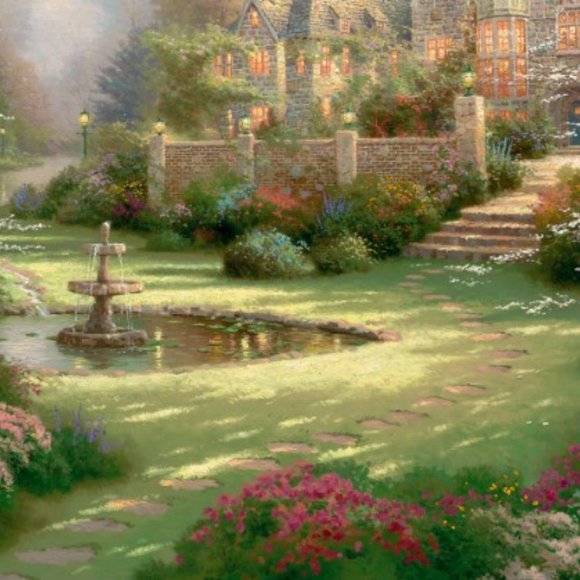 Unframed "Gardens Beyond Spring Gate" by Thomas Kinkade - Picture 3 of 12